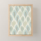 Minimalistic flow Peace lily soft green pattern Mini Art Print Gallery Image 1