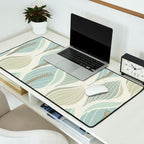 Minimalistic flow Peace lily soft green pattern Desk Mat Gallery Image 2