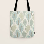 Minimalistic flow Peace lily soft green pattern Tote Bag Gallery Image 1