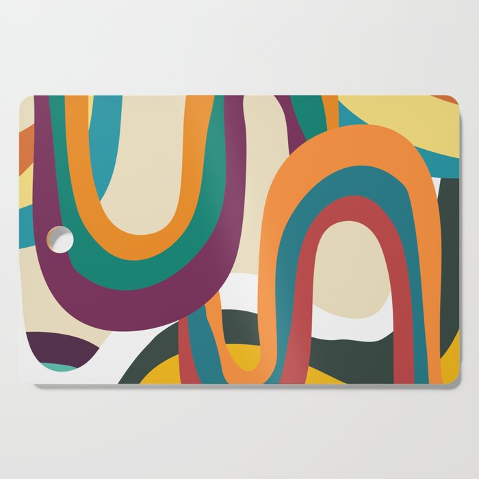 Groovy rainbow of doom Cutting Board Gallery Image 1
