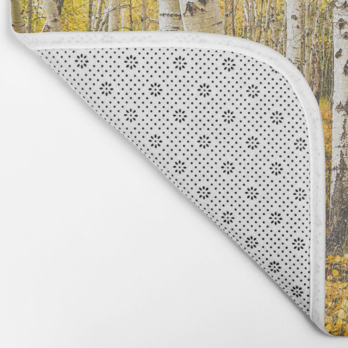 Autumn Birch Forest Bath Mat Gallery Image 2