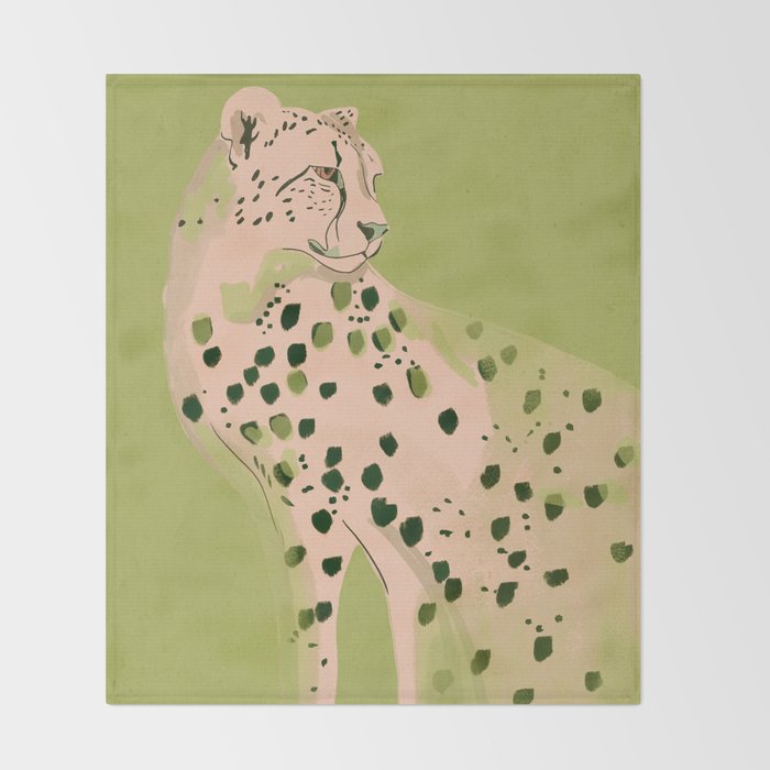 Cheetah 12 Throw Blanket Gallery Image 2
