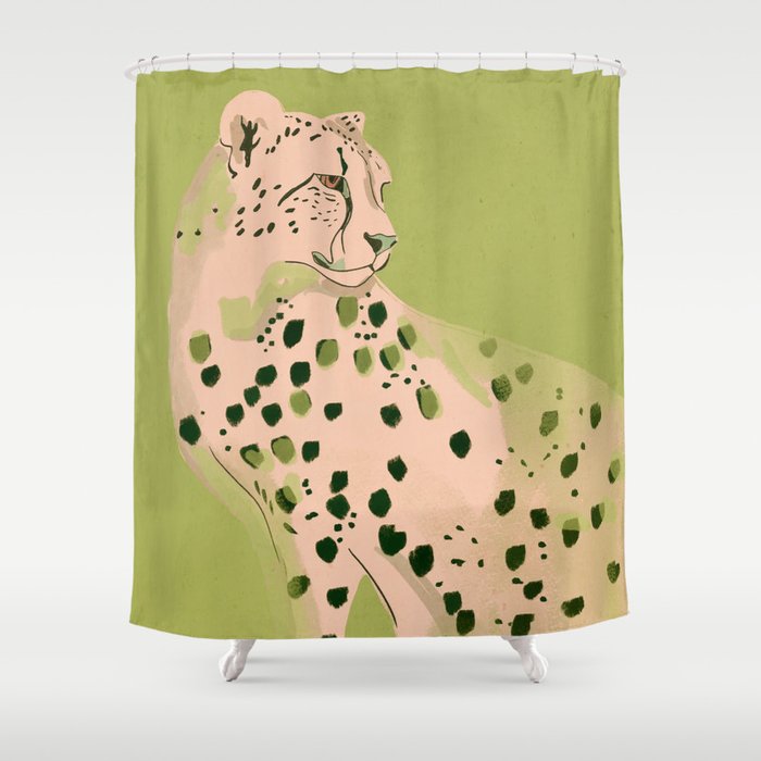 Cheetah 12 Shower Curtain Gallery Image 1