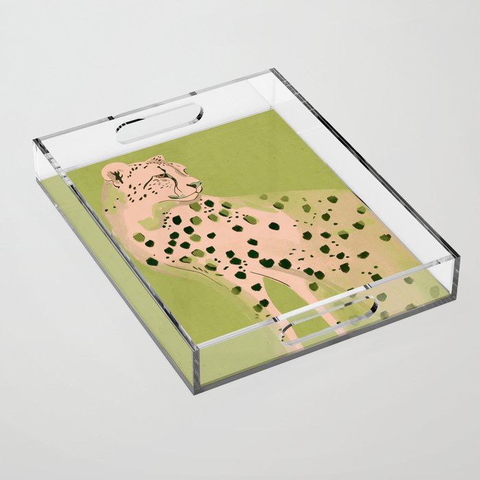 Cheetah 12 Acrylic Tray Gallery Image 1