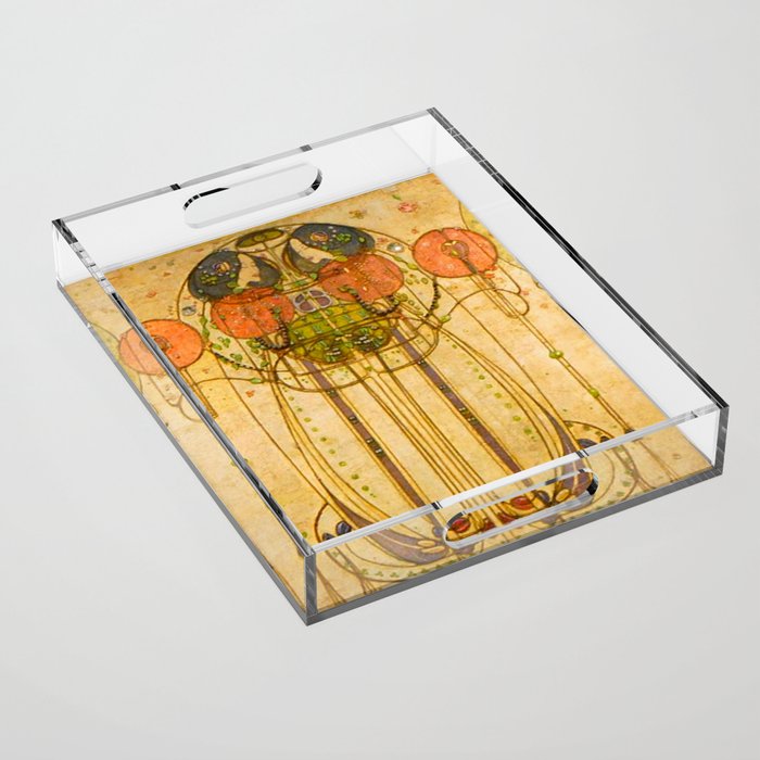 Charles Rennie Mackintosh , The Wassail , 1900 Acrylic Tray Gallery Image 1