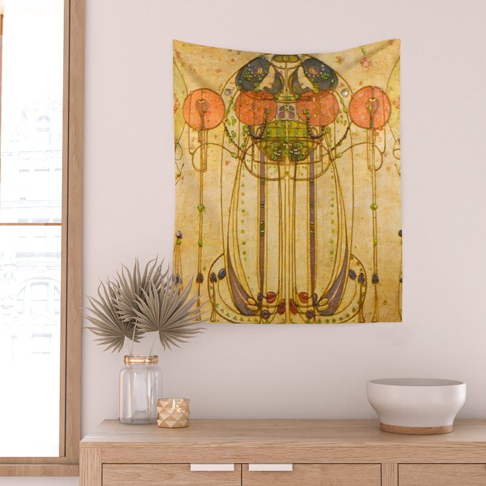 Charles Rennie Mackintosh , The Wassail , 1900 Wall Tapestry Gallery Image 2