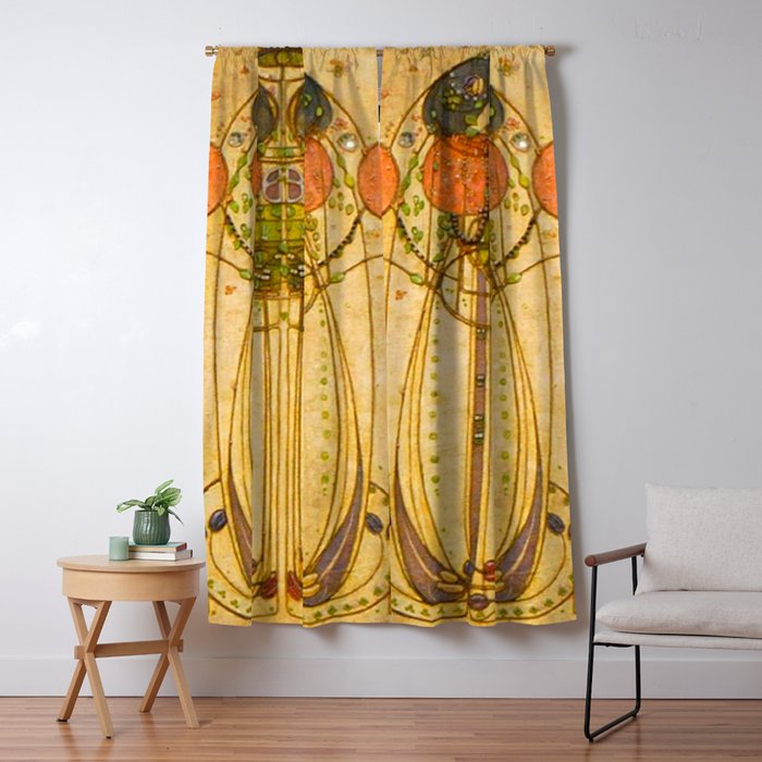 Charles Rennie Mackintosh , The Wassail , 1900 Window Curtain Gallery Image 5