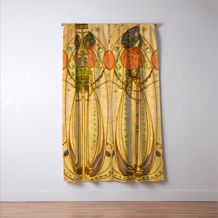 Charles Rennie Mackintosh , The Wassail , 1900 Window Curtain Gallery Image 3
