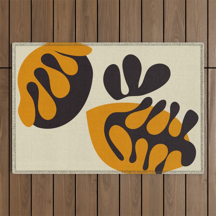cut out organic abstract Outdoor Rug Gallery Image 1