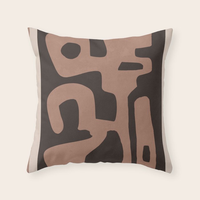 Modern Abstract Minimal Shapes 117a Throw Pillow Gallery Image 1