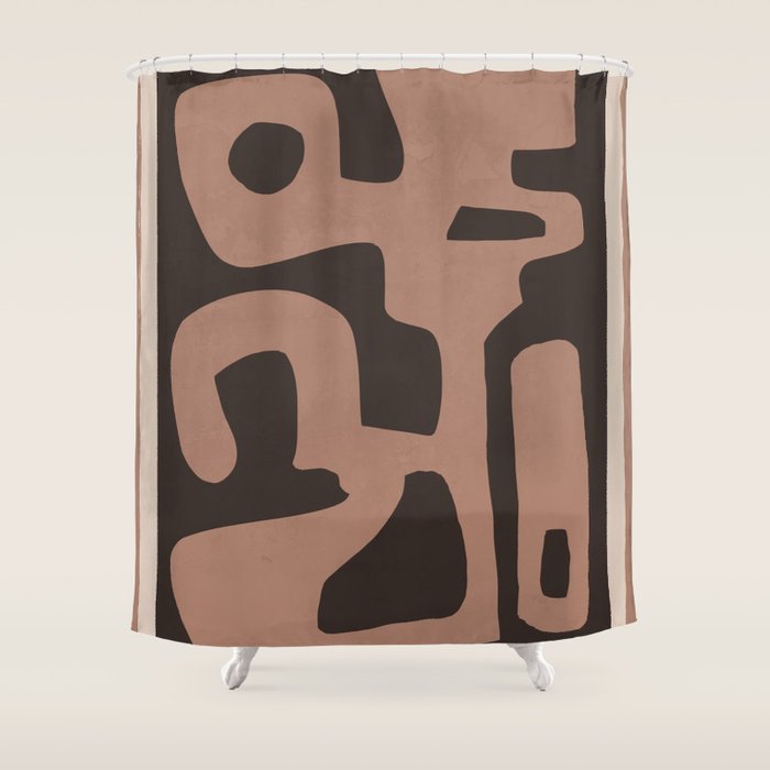 Modern Abstract Minimal Shapes 117a Shower Curtain Gallery Image 1