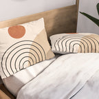 Abstraction_NEW_SUN_DAWN_MOUNTAINS_LINE_POP_ART_008B Pillow Sham Gallery Image 2
