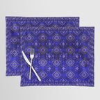 Oriental Opulence: Royal Blue Velvet Moroccan Majesty Placemat Gallery Image 1