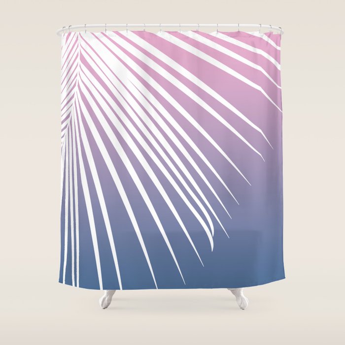 Pastel Palm 01 Shower Curtain Gallery Image 1