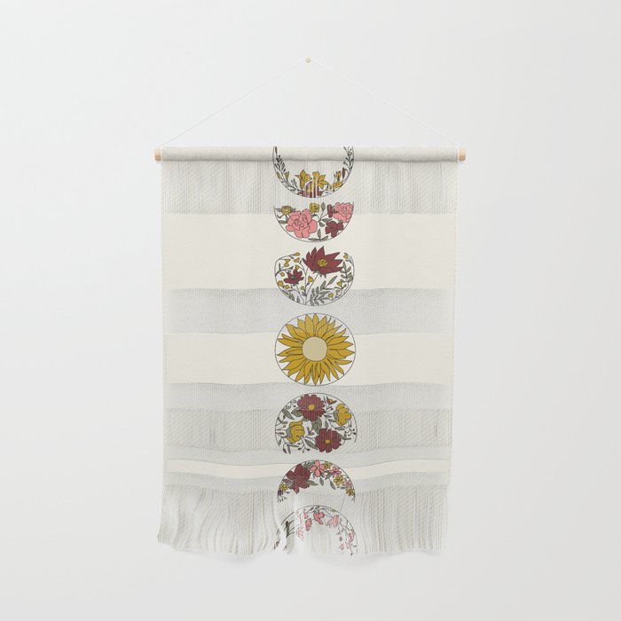 Floral Phases of the Moon Wall Hanging Gallery Image 1