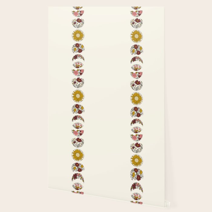 Floral Phases of the Moon Wallpaper Gallery Image 2