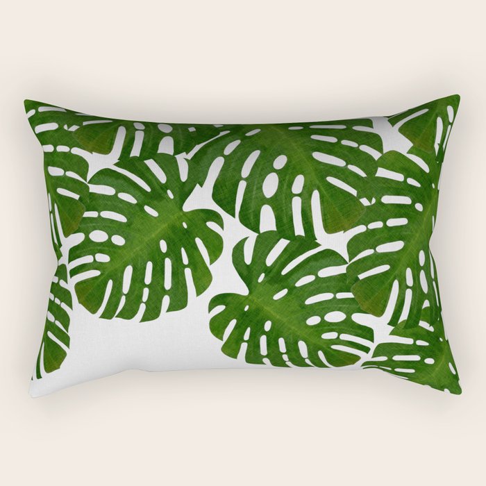 Monstera Leaf I Rectangular Pillow Gallery Image 2
