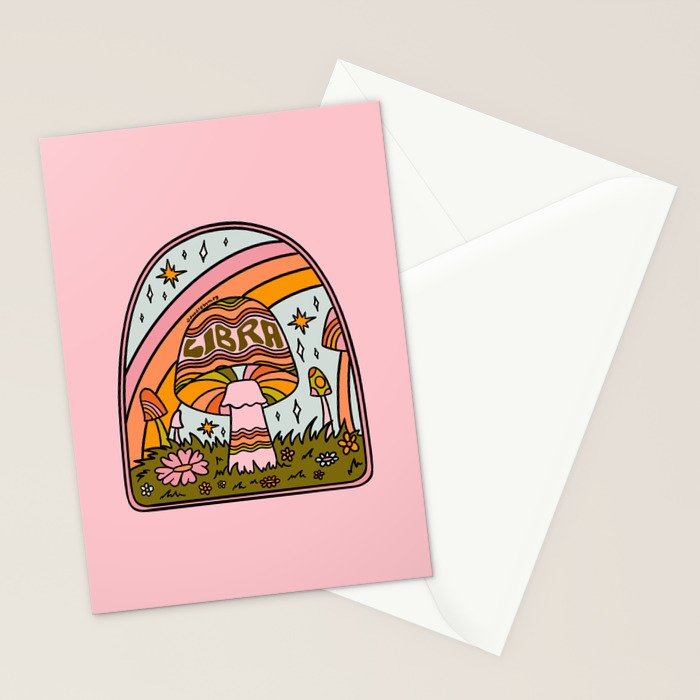Libra Mushroom Stationery Card Gallery Image 2