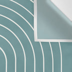 Minimal Arch XXIV Beachy Teal Modern Geometric Lines Wall Tapestry Gallery Image 3