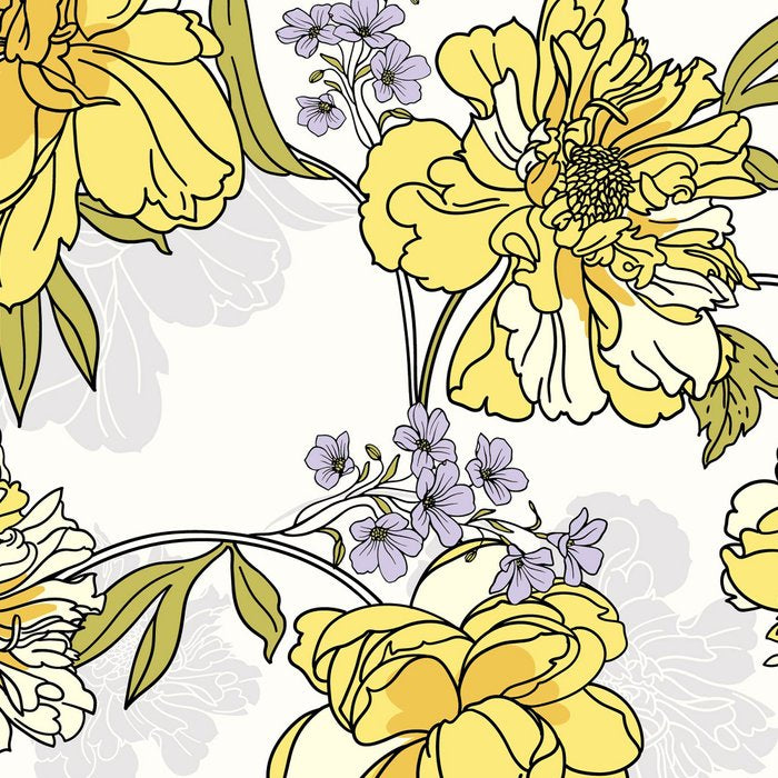 Luxurious pattern with yellow flowers Coffee Mug Gallery Image 2
