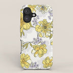 Luxurious pattern with yellow flowers iPhone Case Gallery Image 1