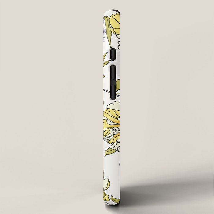 Luxurious pattern with yellow flowers iPhone Case Gallery Image 2