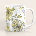 Luxurious pattern with yellow flowers Coffee Mug Gallery Image 1