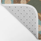 Turquoise Floral Bath Mat Gallery Image 2