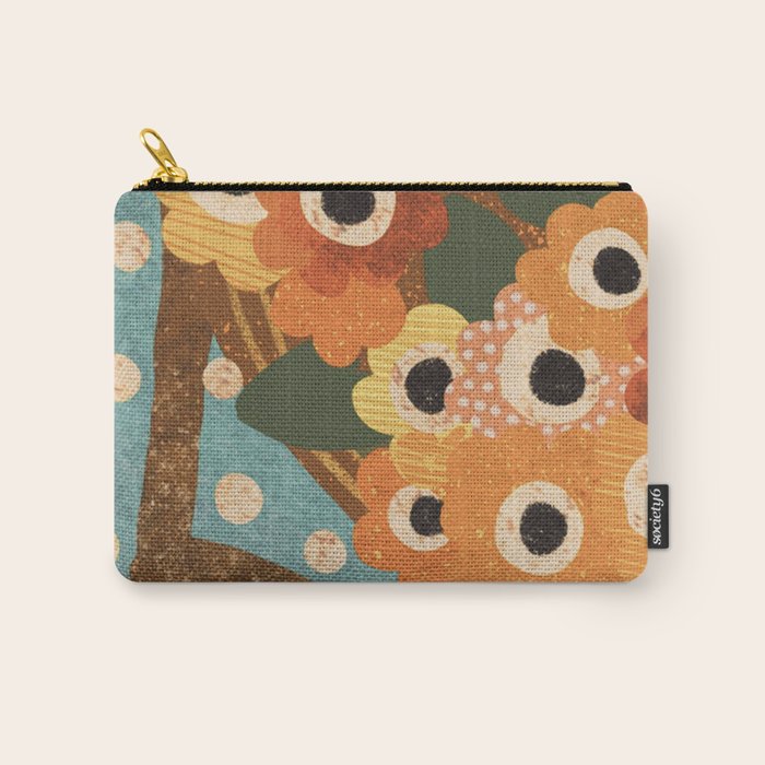 Turquoise Floral Carry All Pouch Gallery Image 1