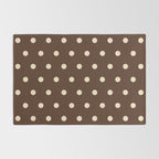 Vintage polka dots baroque brown & cream Rug Gallery Image 2