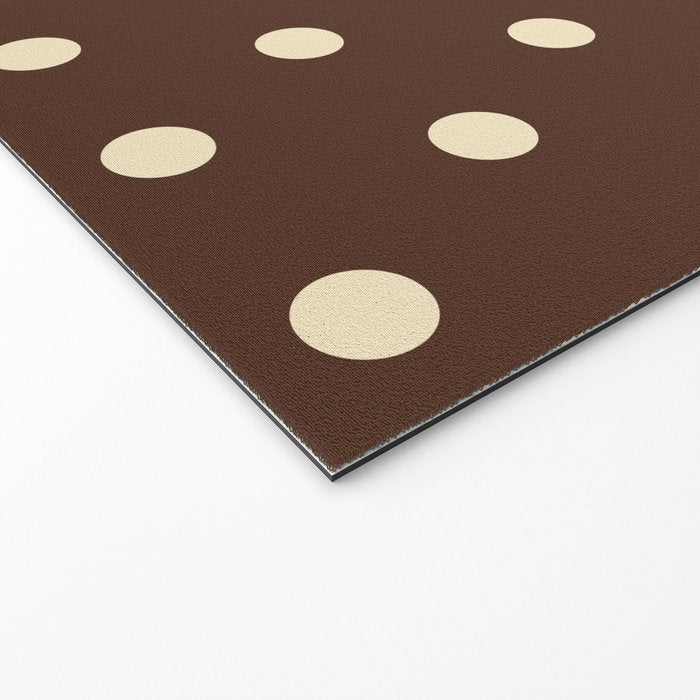 Vintage polka dots baroque brown & cream Welcome Mat Gallery Image 2