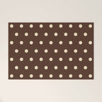 Vintage polka dots baroque brown & cream Welcome Mat Gallery Image 1