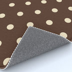 Vintage polka dots baroque brown & cream Rug Gallery Image 4