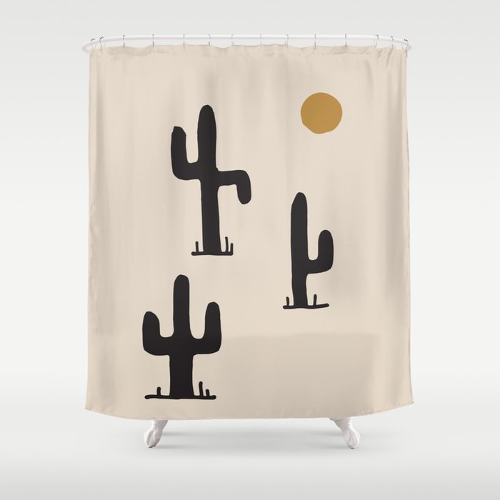 saguaro silent disco Shower Curtain Gallery Image 1