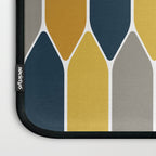Long Honeycomb Geometric Pattern in Mustard Yellow, Navy Blue, Gray, and White Laptop Sleeve Gallery Image 3