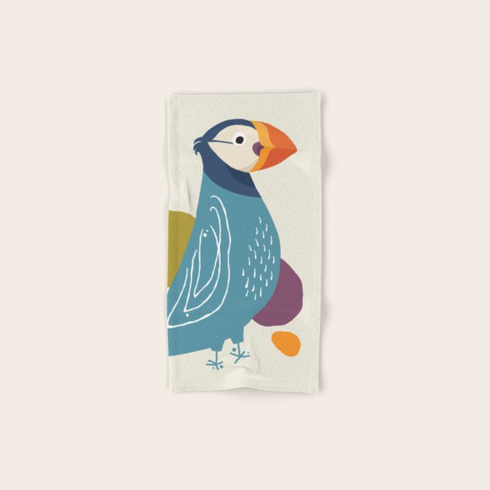 Quirky Atlantic Puffin Bath Towel Gallery Image 1