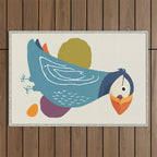 Quirky Atlantic Puffin Outdoor Rug Gallery Image 1