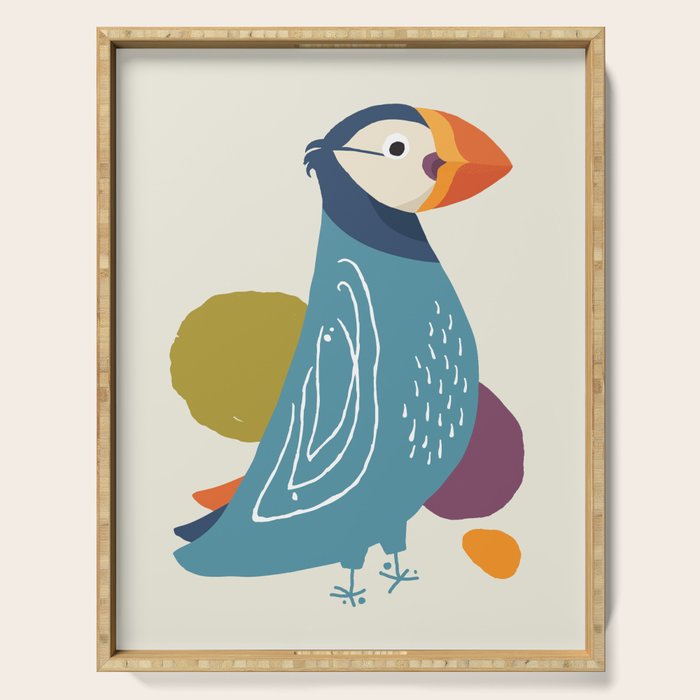 Quirky Atlantic Puffin Serving Tray Gallery Image 1