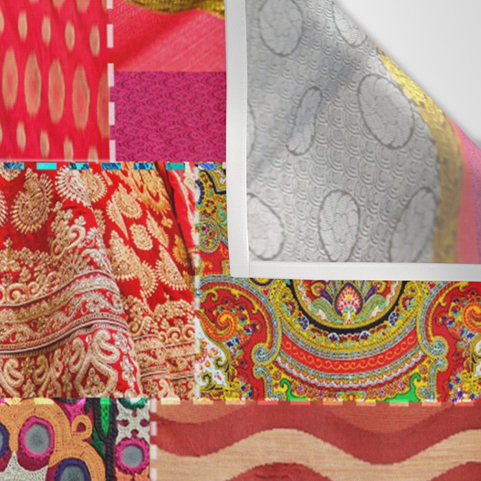 Boho Sari Patchwork Quilt Wall Tapestry Gallery Image 3