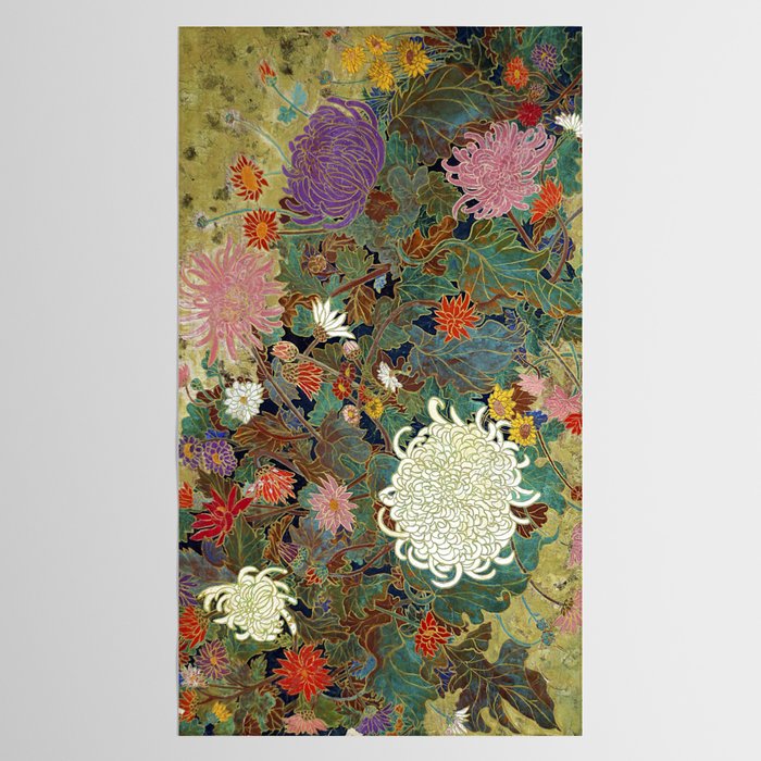 Vivid type flower Japanese painting Tablecloth Gallery Image 2