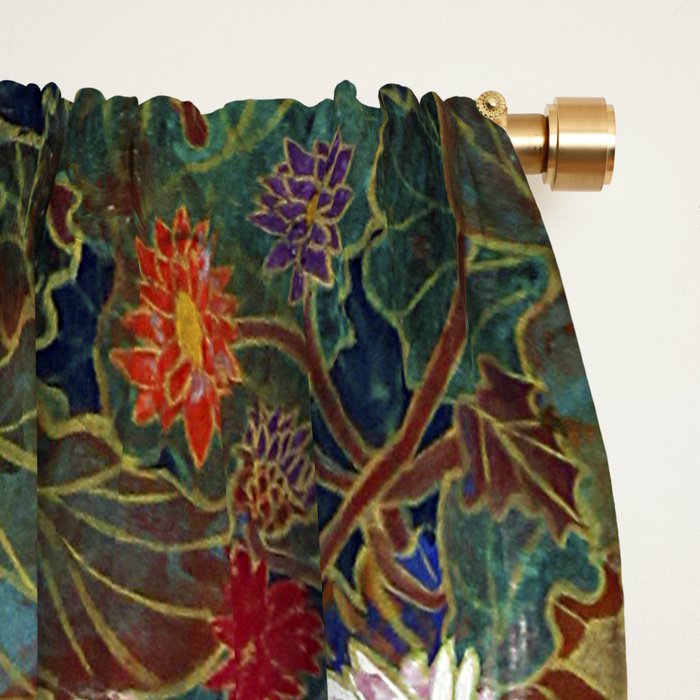 Vivid type flower Japanese painting Window Curtain Gallery Image 2