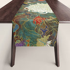 Vivid type flower Japanese painting Table Runner Gallery Image 1