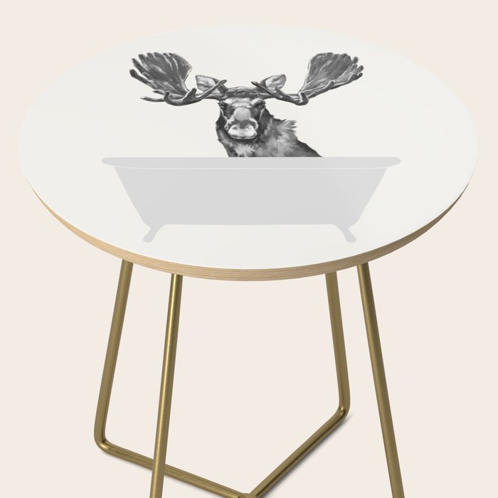 Vintage Moose in Bathtub Side Table Gallery Image 2