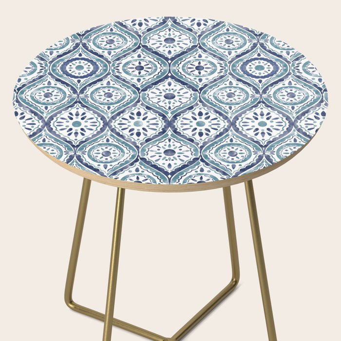 Azure Medallion Motif Side Table Gallery Image 2