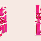 Let The Good Times Roll  - Retro Type in Pink Coffee Mug Gallery Image 2