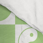 Yin Yang Checker in Green and White Comforter Gallery Image 4