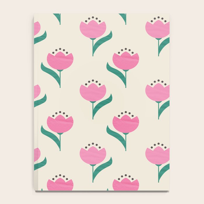 Vintage Pink Fabric Tulips  Notebook Gallery Image 4
