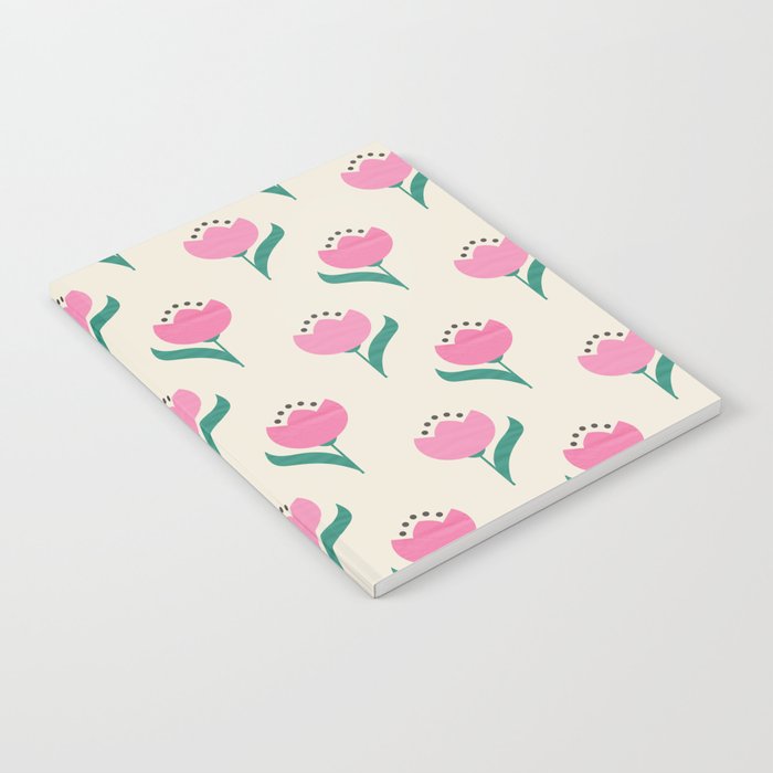 Vintage Pink Fabric Tulips  Notebook Gallery Image 2