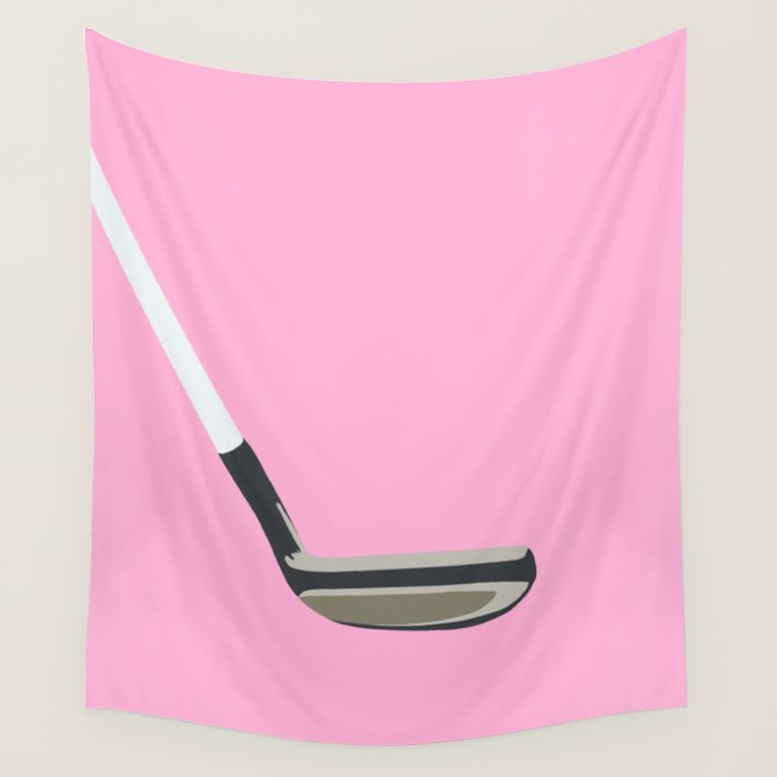 Golf Pink Wall Tapestry Gallery Image 1