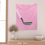 Golf Pink Wall Tapestry Gallery Image 2